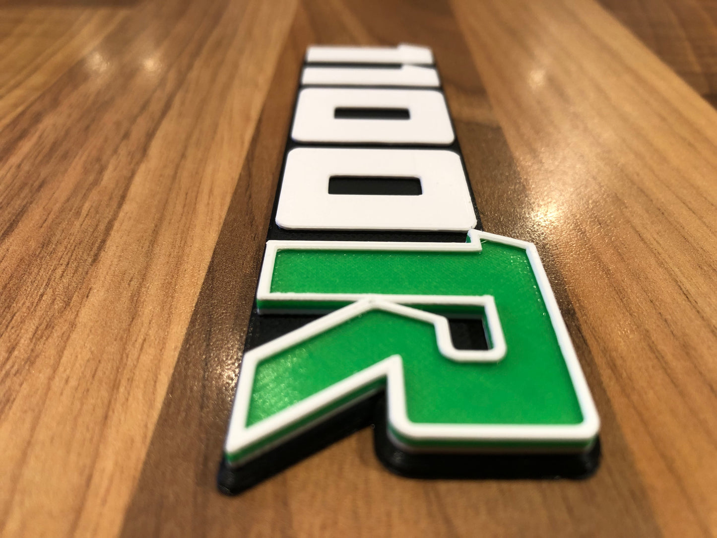 1100R Z1100 ZRX GPz1100 kz1100 R Side Panel Badge Emblem 1100 for Kawasaki Z ELR Green/White