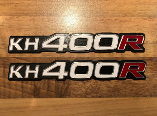 KH400R KH Side Panel Badges Emblems 400 for Kawasaki K H Z400R (pair)