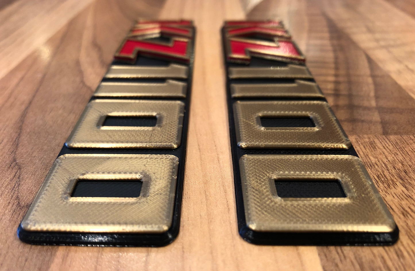 KZ1100 1100R Z1100 ZRX GPz1100 R Side Panel Badge Emblem KZ 1100 for Kawasaki Z ELR - [Red or Blue KZ] set 2
