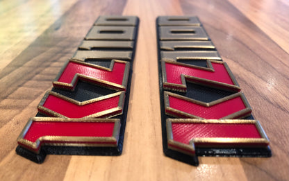 KZ1100 1100R Z1100 ZRX GPz1100 R Side Panel Badge Emblem KZ 1100 for Kawasaki Z ELR - [Red or Blue KZ] set 2