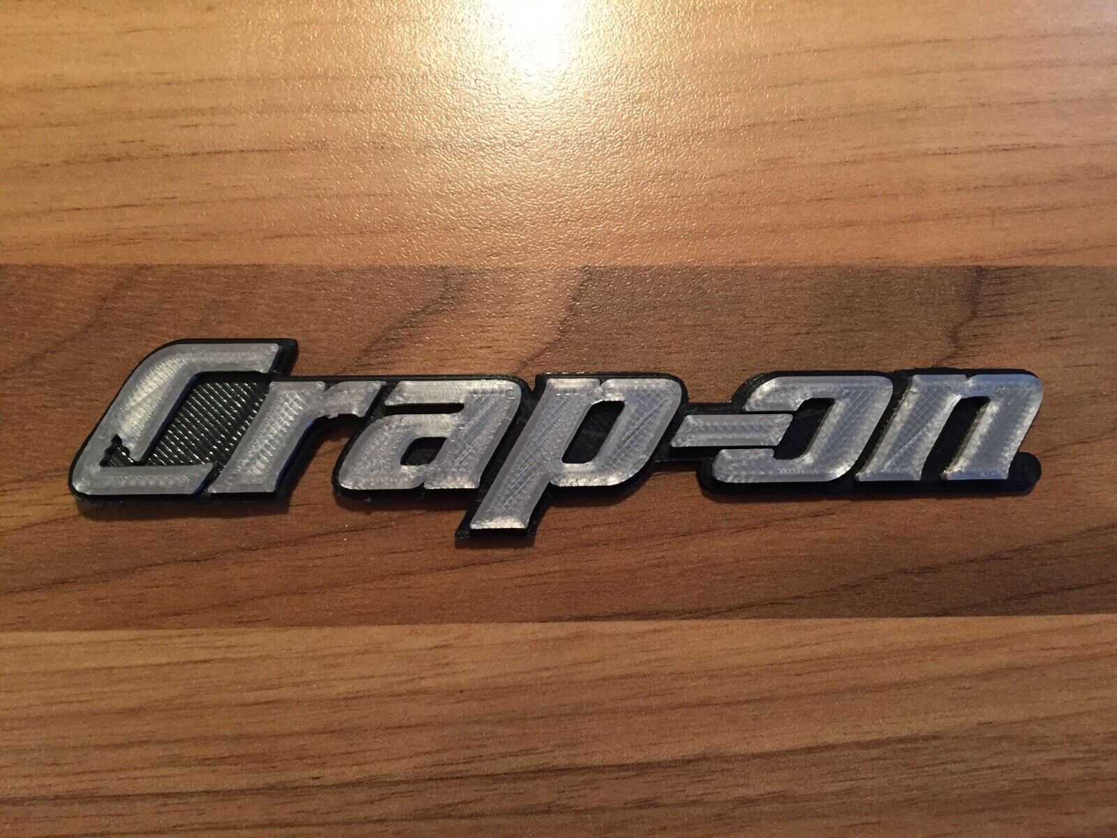 Crap-on Badge