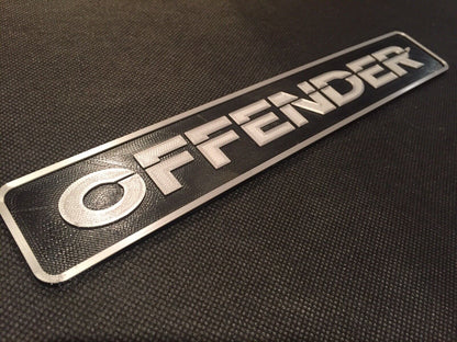 Landrover Defender Offender badge Emblem