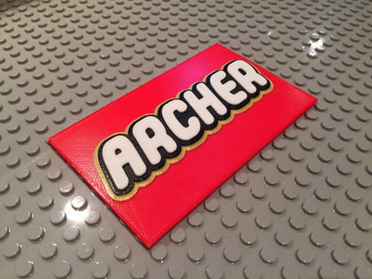 Lego Name Plate