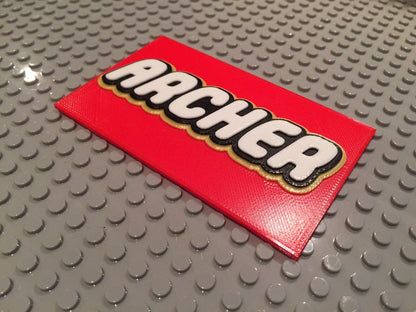 Lego Name Plate