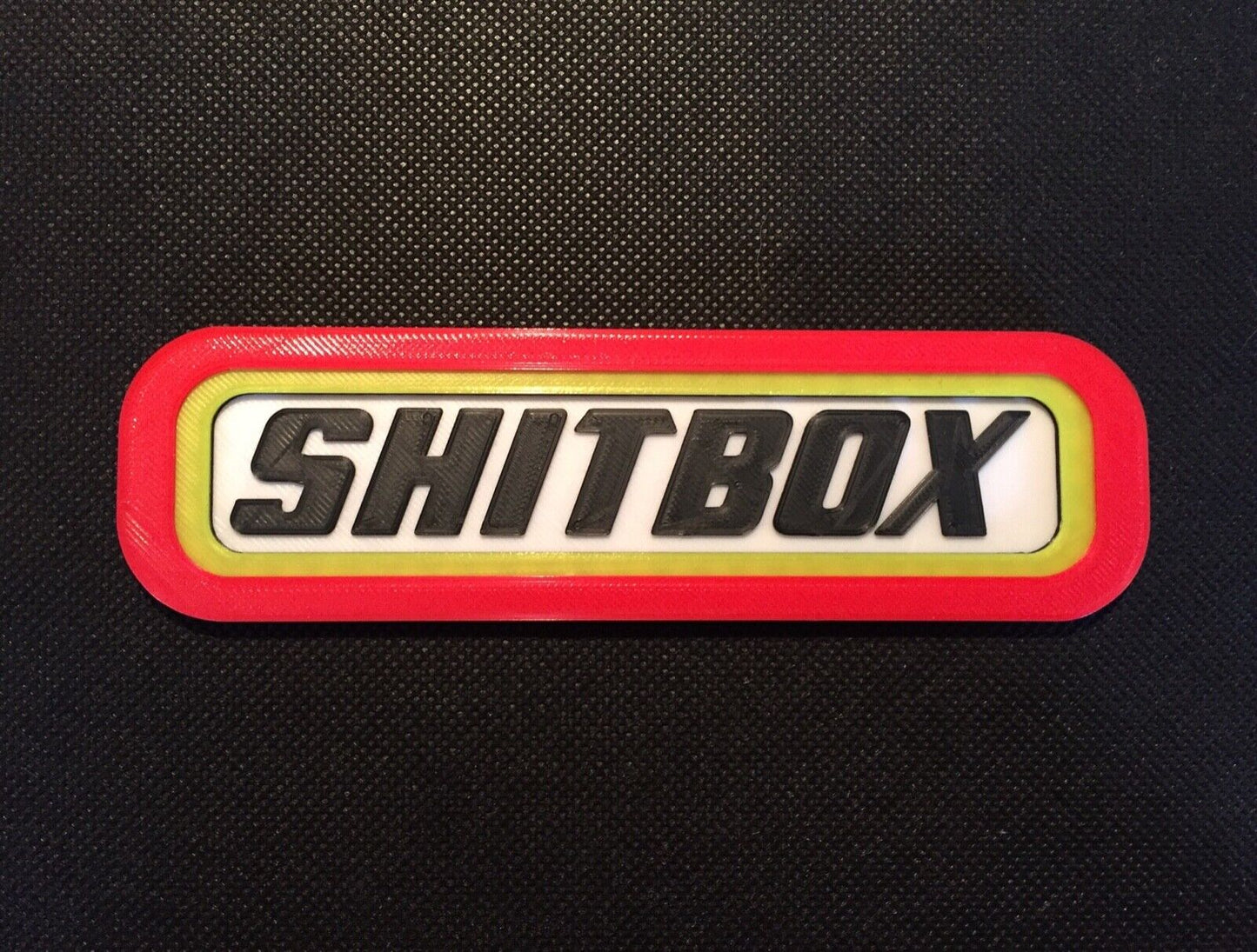 Shitbox Matchbox Badge