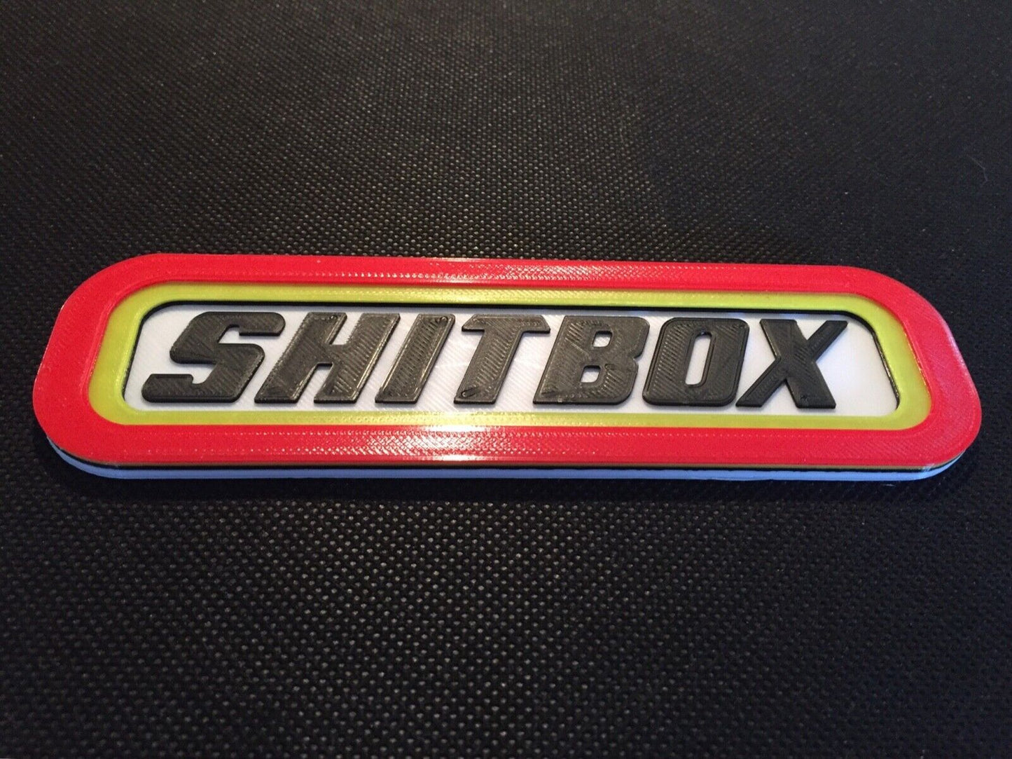 Shitbox Matchbox Badge