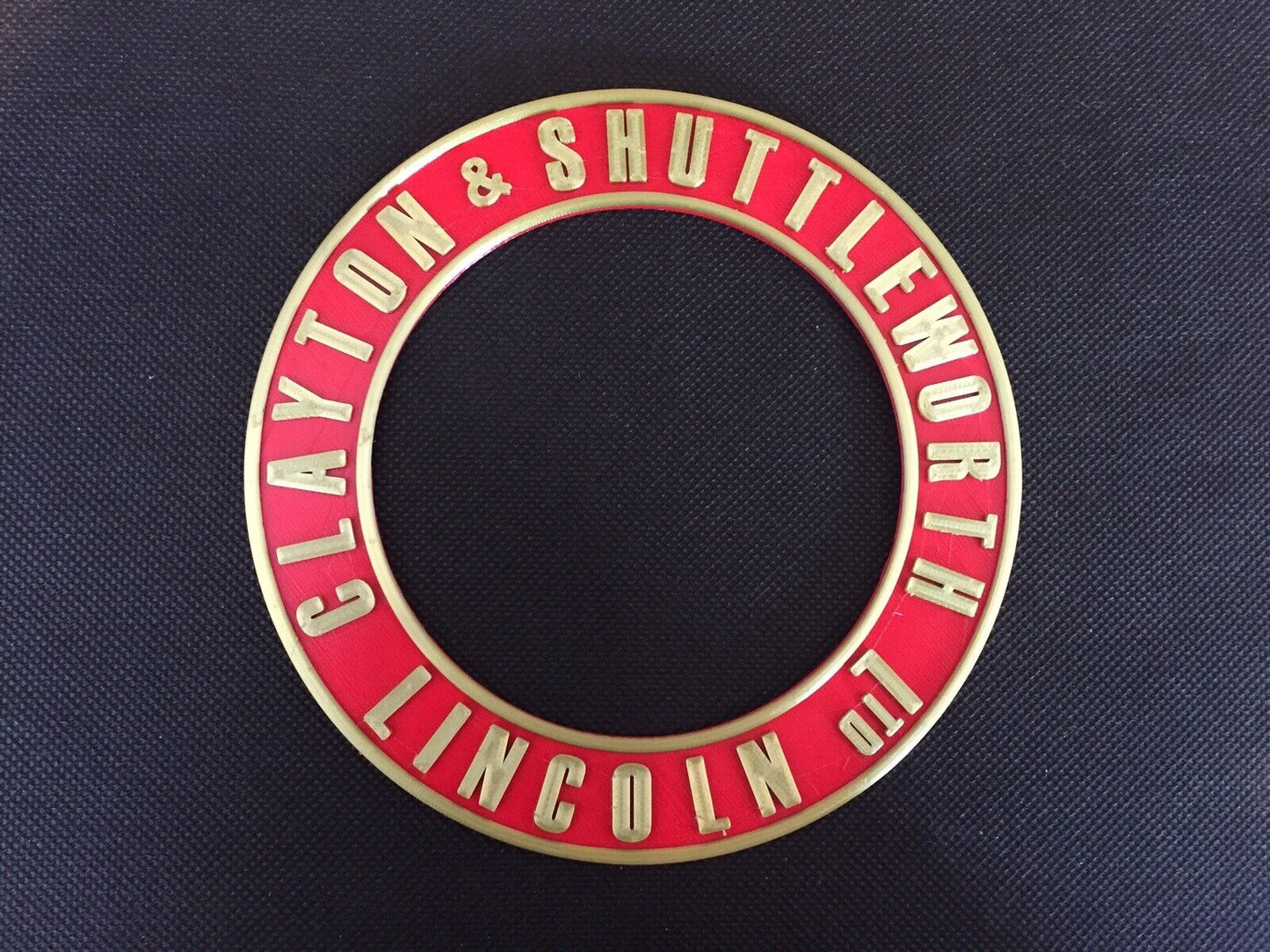 Clayton & Shuttleworth Traction Engine Steam Badge Emblem