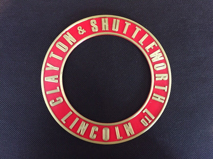 Clayton & Shuttleworth Traction Engine Steam Badge Emblem