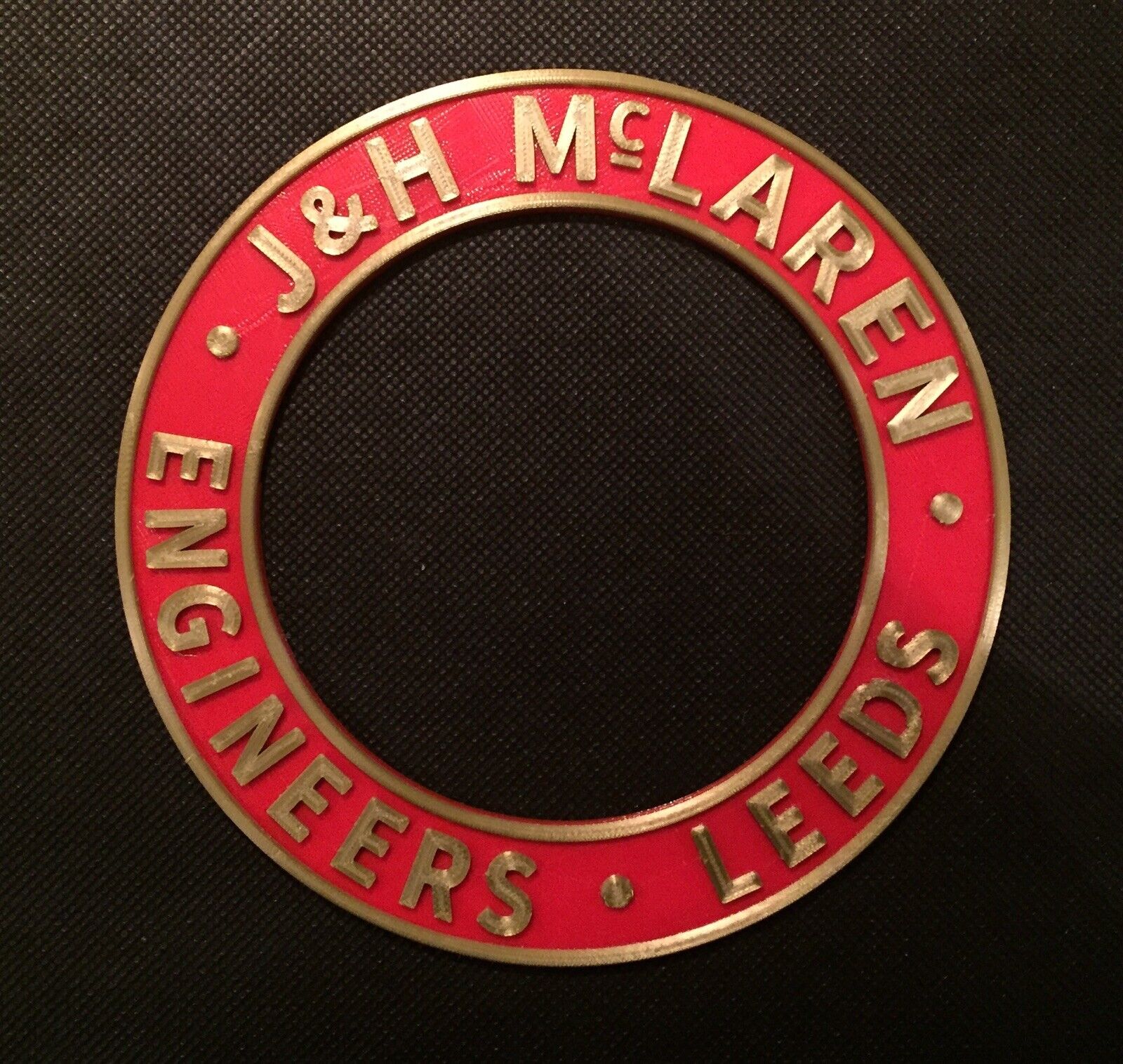 J & H McLaren Leeds Traction Engine Steam Badge Emblem