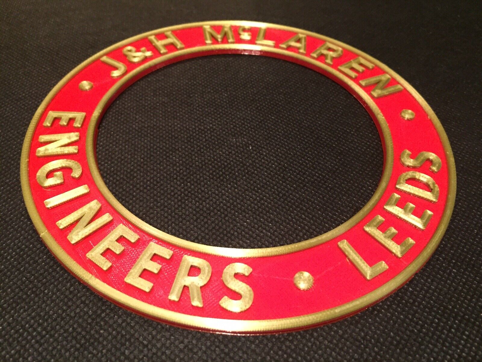 J & H McLaren Leeds Traction Engine Steam Badge Emblem