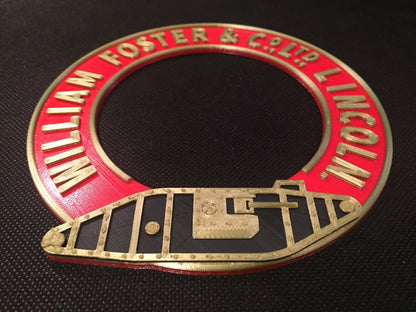 William Foster & Co Ltd Traction Engine Steam Badge Emblem