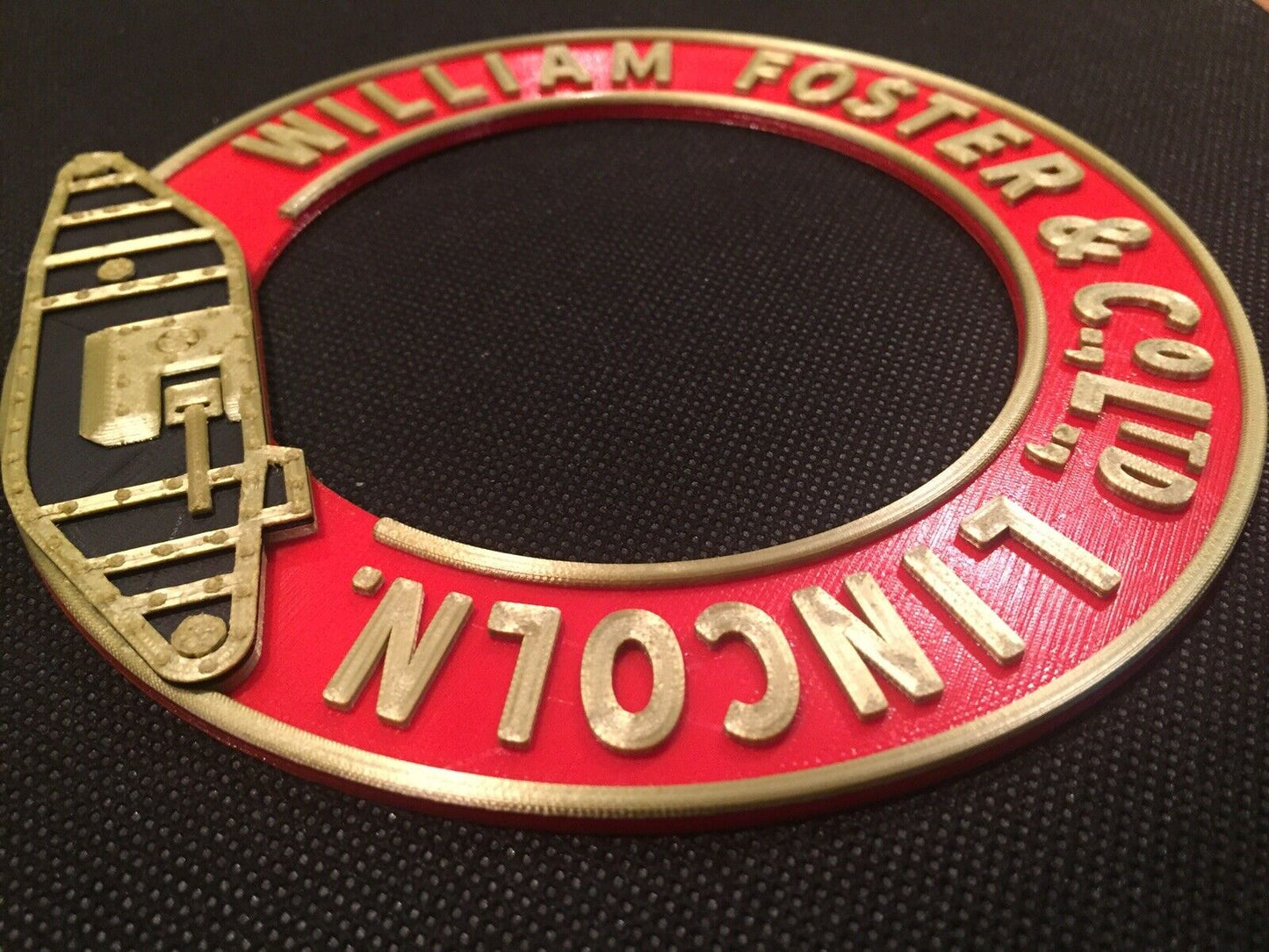 William Foster & Co Ltd Traction Engine Steam Badge Emblem