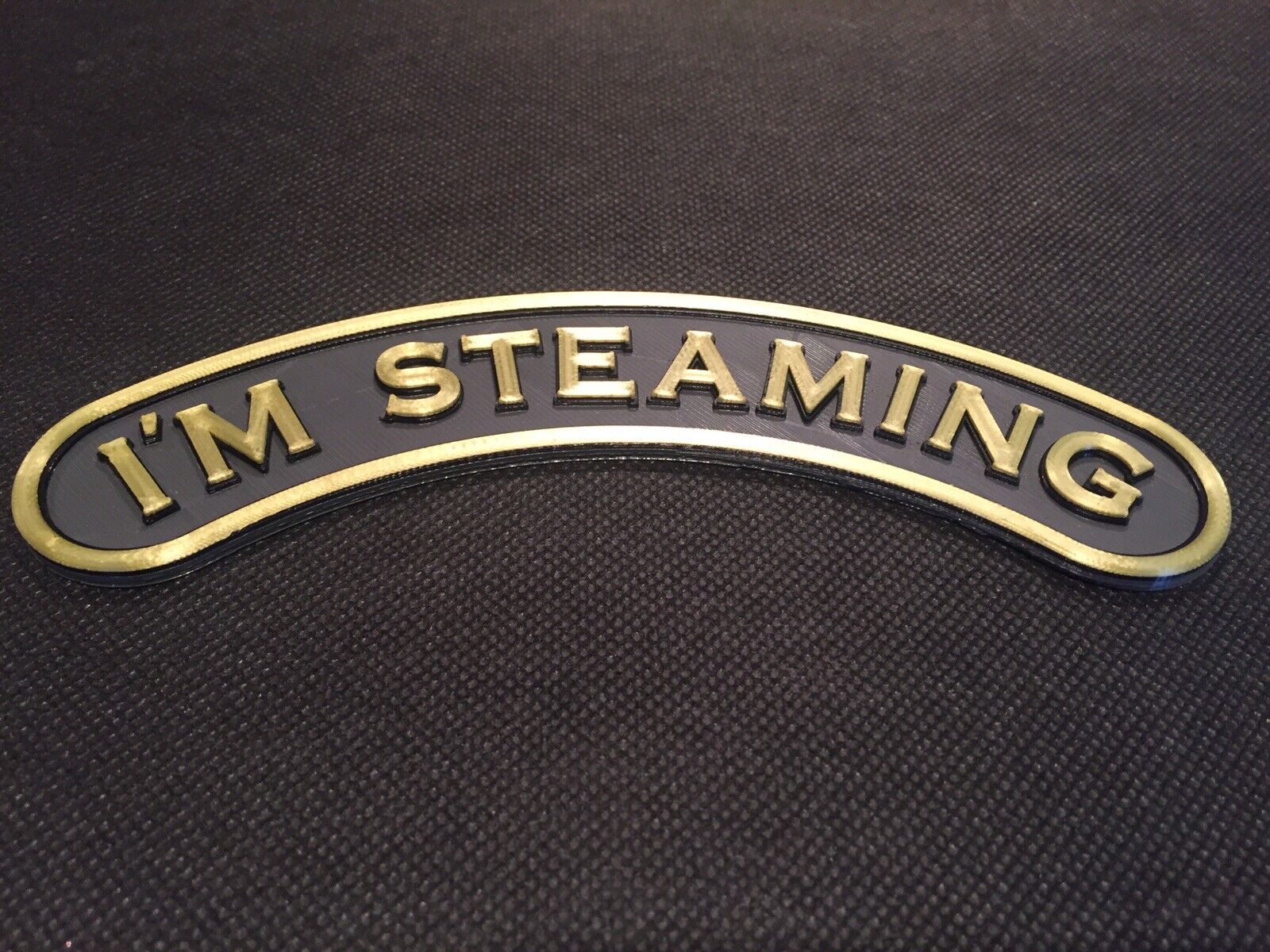 I'M STEAMING Badge Emblem Steam Engine