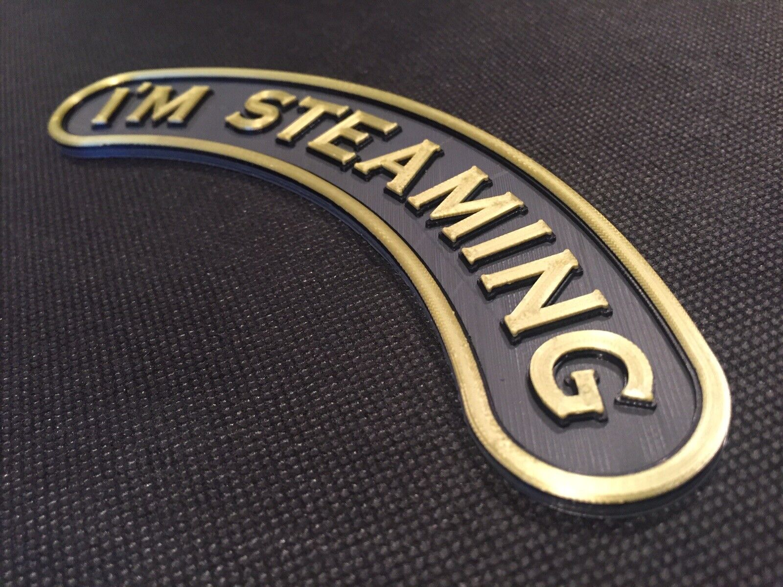 I'M STEAMING Badge Emblem Steam Engine