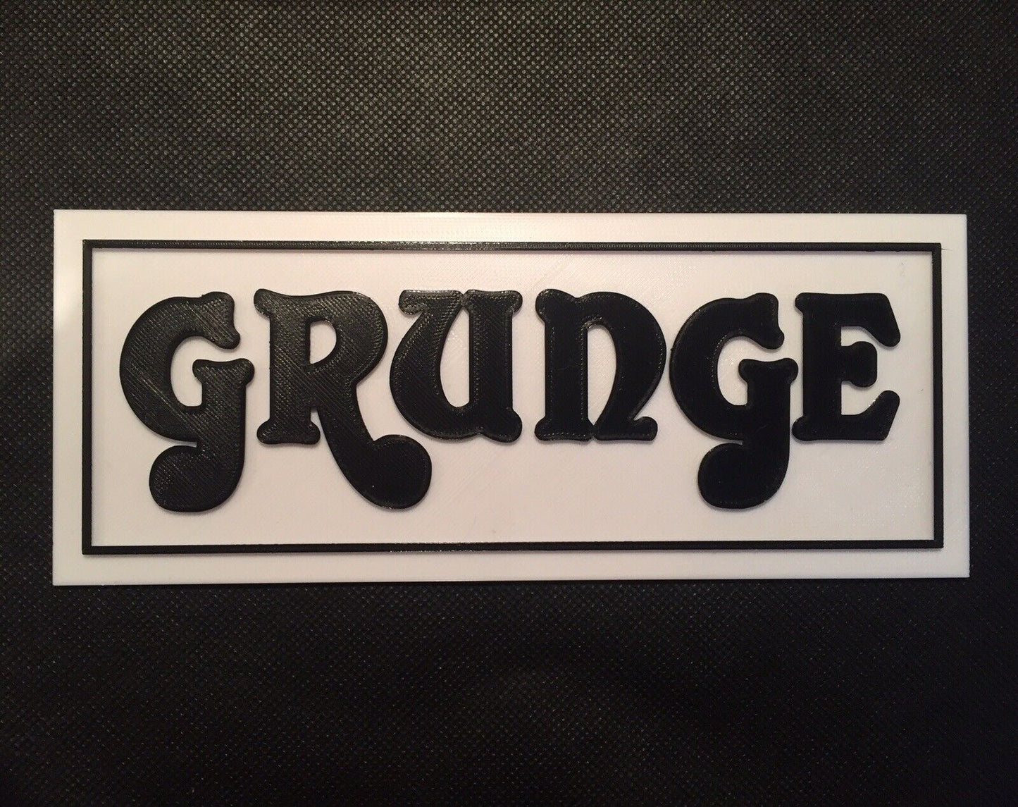 Orange Grunge Amplifier Amp Badge Emblem