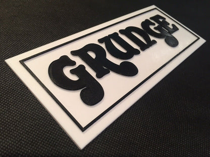 Orange Grunge Amplifier Amp Badge Emblem