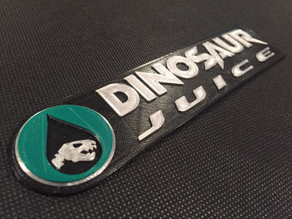 Dinosaur Juice Car Truck Badge Emblem