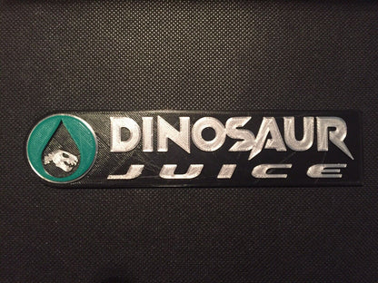 Dinosaur Juice Car Truck Badge Emblem