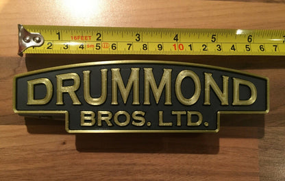 Drummond Bros. Ltd Badge Emblem Plaque