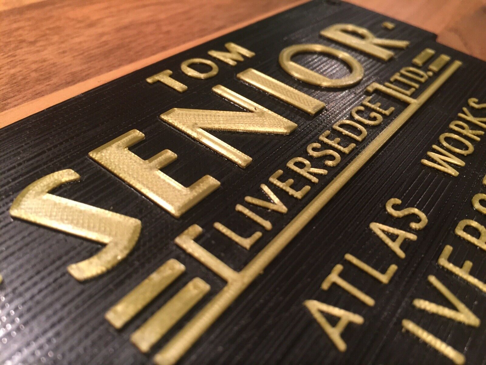 TOM SENIOR Milling Machine Plaque Emblem Badge