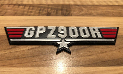 GPZ900R Top Gun kawasaki Badge Emblem 