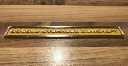 550 Yellow Double Overhead Camshaft Side Panel Cover Emblem Badge For Kawasaki