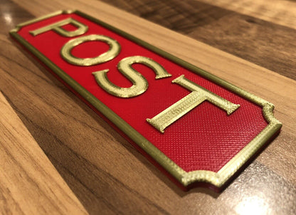 British Styled Post Box Mail Box Badge Emblem