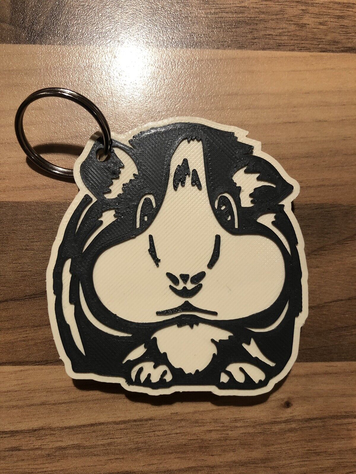 Guniea Pig Cavie Badge Emblem Keyring Keychain