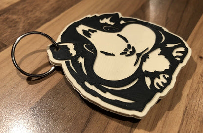 Guniea Pig Cavie Badge Emblem Keyring Keychain