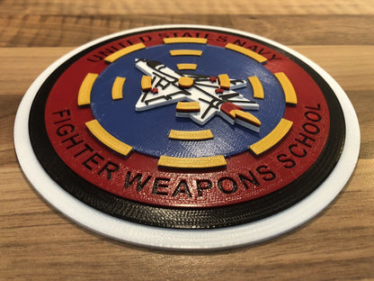 Top Gun Movie United Stated Navy Fighter Weapons School Emblem Badge Plaque Motif