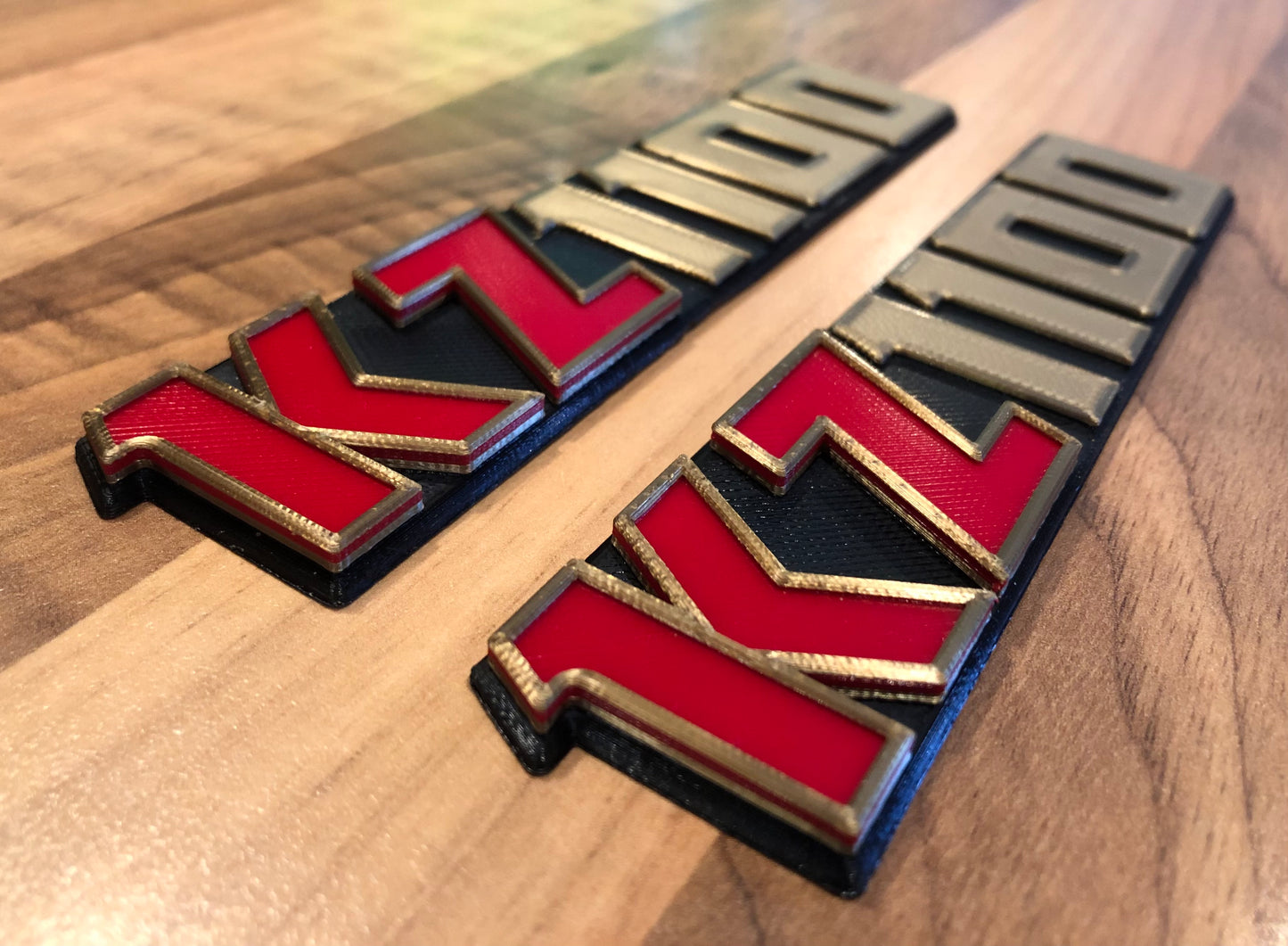 KZ1100 1100R Z1100 ZRX GPz1100 R Side Panel Badge Emblem KZ 1100 for Kawasaki Z ELR - [Red or Blue KZ] set 2