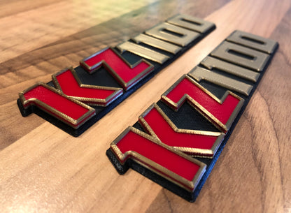 KZ1100 1100R Z1100 ZRX GPz1100 R Side Panel Badge Emblem KZ 1100 for Kawasaki Z ELR - [Red or Blue KZ] set 2