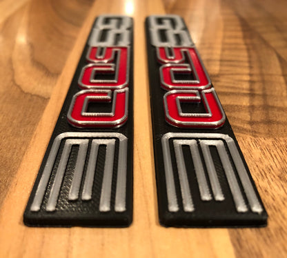 GS500E Side Panel Badges Emblems (set 2pcs) for Suzuki 500 - [Red or Blue 500]